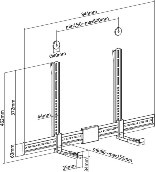 Goobay Soundbar-Halter für TV-Wandhalter 