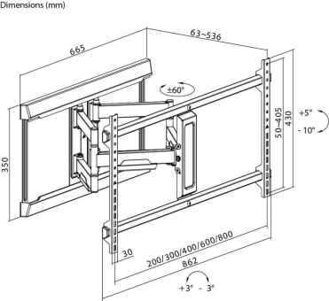 Goobay TV-Wandhalter Pro FULLMOTION XL 