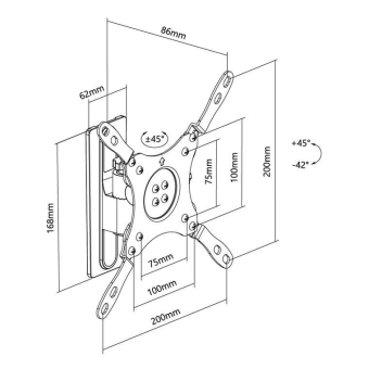 Goobay TV-Wandhalter Caravan TILT M 