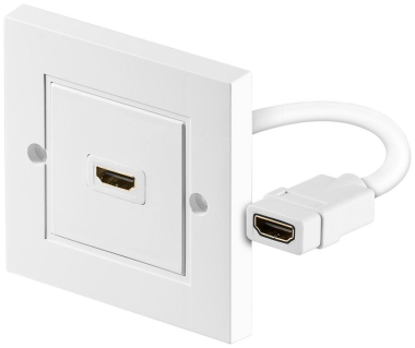 Goobay HDMI-Wanddose 1fach weiß 