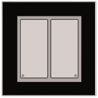 ISSE Glas-Tastenfeld schwarz  LCN - GT2B 