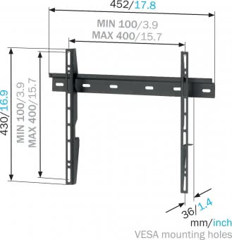 Mount Massive MNT 200 sw TV-Wandhalter 