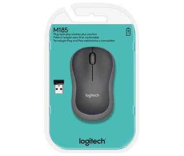 Logitech M185 schwarz/grau opt. USB-Maus 