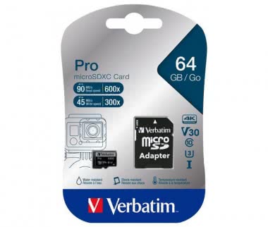 Verbatim microSDXC Card PRO 64GB   47042 