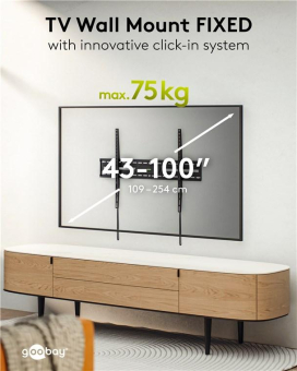 Goobay TV-Wandhalter Essential FIX XL 