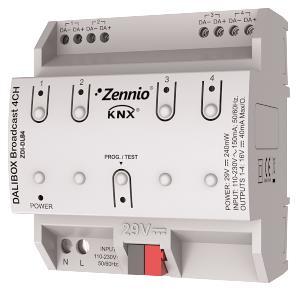 Zennio ZDIDLB4 DALIBOX BROADCAST 4CH KNX 