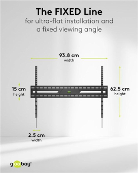 Goobay TV-Wandhalter Essential FIX XL 