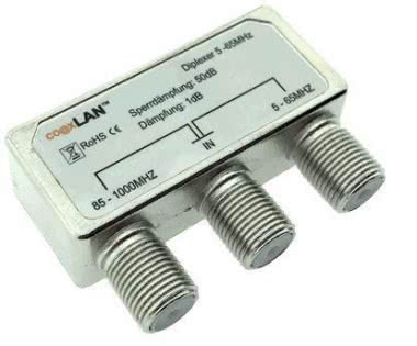 COAX Diplexer 5-65MHz 1dB      CLBP565DC 