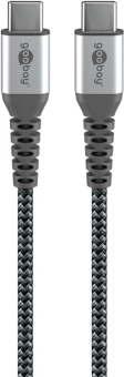 Goobay USB-Kabel 0,15m grau/silber 