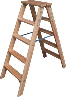 Krause Holz-Stufen-Doppelleiter 2x5 