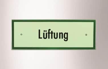 GEZE Hinweisschild "Lüftung"      025647 