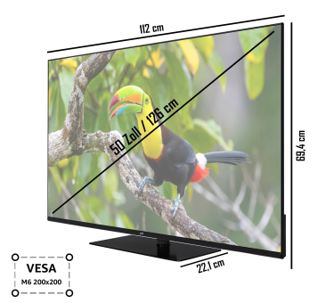 JVC LT-50VU6355 sw LED-TV FH 