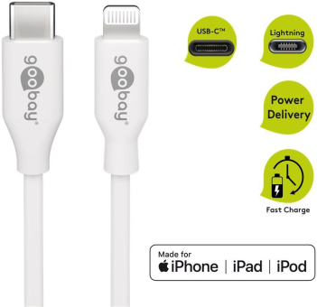 Goobay USB/Lightning-Kabel 1m weiß 