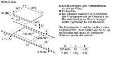 Bosch PXY 875 KW 1 E Kochfeld Induktion 