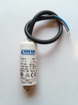 Motor-Betriebskondensator 8 mikroF 8/450 