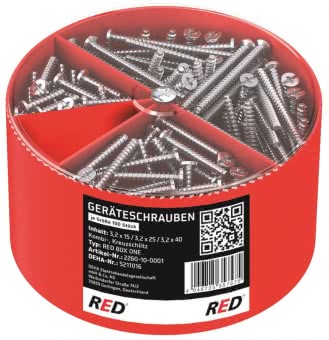 RED Geräteschrauben-Box sortiert Box One 