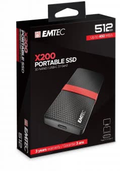 Emtec SSD 3.1 X200 512GB portable SSD 