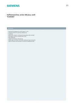 SIEMENS Kaffeeautomat TC 3 A 0307 (A) 