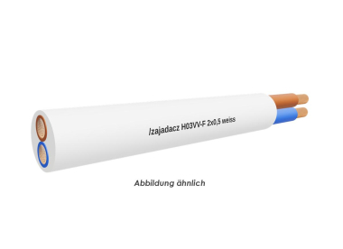 H03VV-F 2x0,5 weiss Eca        Ring 100m 