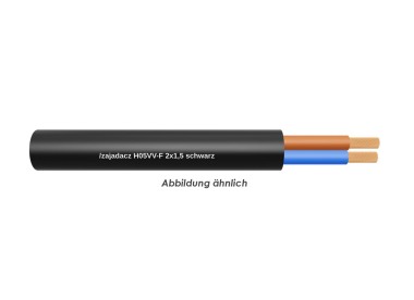 H05VV-F 2x1,5 schwarz Eca      Ring 100m 