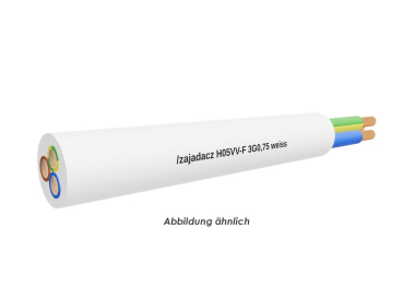 H05VV-F 3G0,75 weiss Eca       Ring 100m 
