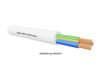 H05VV-F 3G0,75 weiss Eca       Ring 100m 