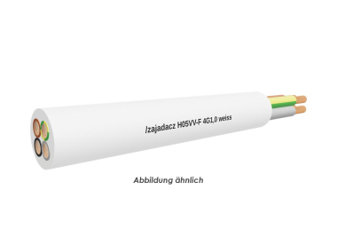 H05VV-F 4G1,0 weiss Eca         Ring 50m 