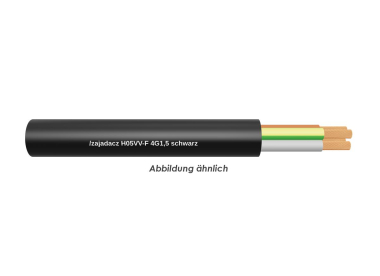 H05VV-F 4G1,5 schwarz Eca       Ring 50m 