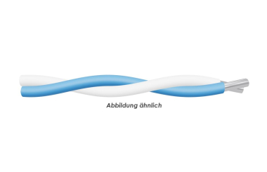 YV-Draht 2x0,6/1,1 weiss-blau Spule 100m 