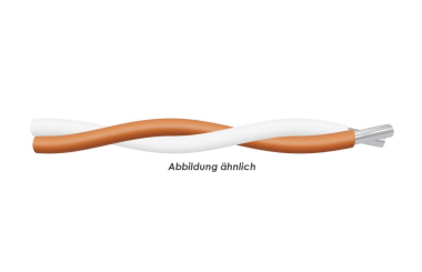 YV-Draht 2x0,6/1,1 weiss-braun   SP 100m 
