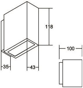 BRUM LED-Wandleuchte 2x5W       10033173 