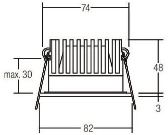 BRUM LED-Einbaustrah. weiss d2w 12116073 