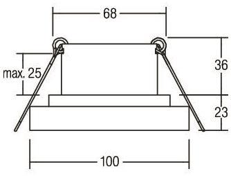 BRUM Einbauleuchte strukturweiß 12226173 