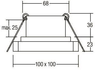 BRUM Einbauleuchte strukturweiß 12227173 