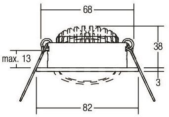 BRUM LED-Einbaustrahler 350mA,  12321253 