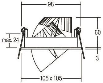 BRUM LED-Einbauleuchte 500mA,   12418173 