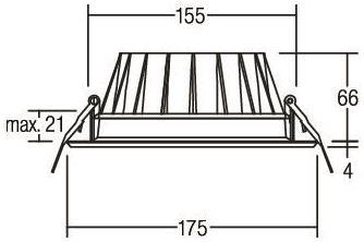 BRUM LED-Einbaustrahler 500mA,  12528073 
