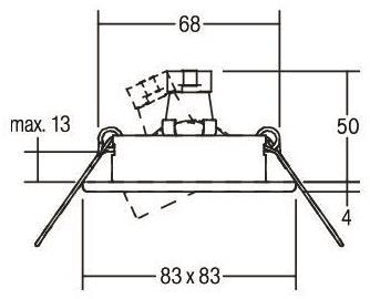 BRUM NV-Einbaustrahler, chrom    1891.02 