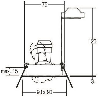 BRUM HV-Einbaust. GU10 max.     36310250 