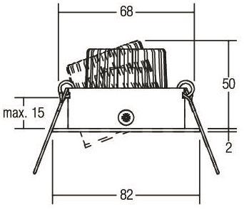 BRUM LED-Einbaustrahler 230V 6W 38147223 