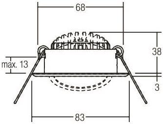 BRUM LED EBS 230V 6W 3000K      38369223 