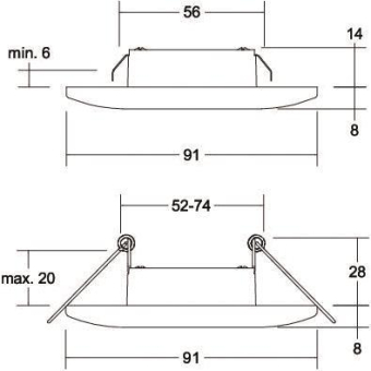 BRUM LED-Einbaudownlight rund,  38371073 