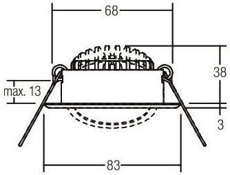BRUM LED EBS 230V 6W 3000K      39369223 