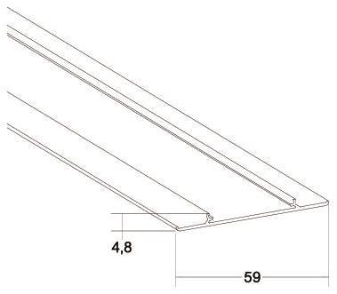 BRUM Alu-Abdeckprofil, Länge:   53081070 