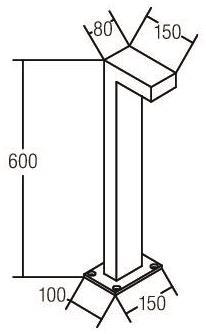 BRUM LED-Pollerleuchte grafit   60006103 