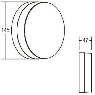 BRUM Außenleu. IP54 struktur-sw 10030183 