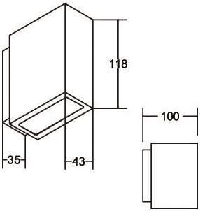BRUM LED-Wandleuchte 2x5W       10033103 