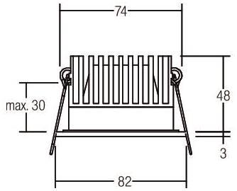 BRUM LED-Einbaustrah. weiss d2w 12116073 