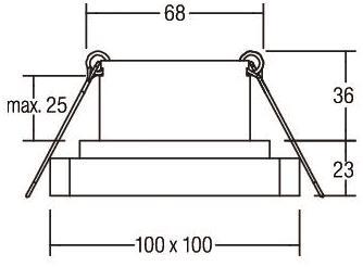 BRUM Einbauleuchte strukturweiß 12227173 