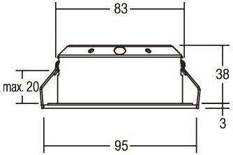 BRUM LED-Einbaustrah. 6W nickel INDIWO83 
